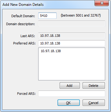 Add New Domain Details